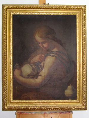 Quadro con cornice prima del restauro
